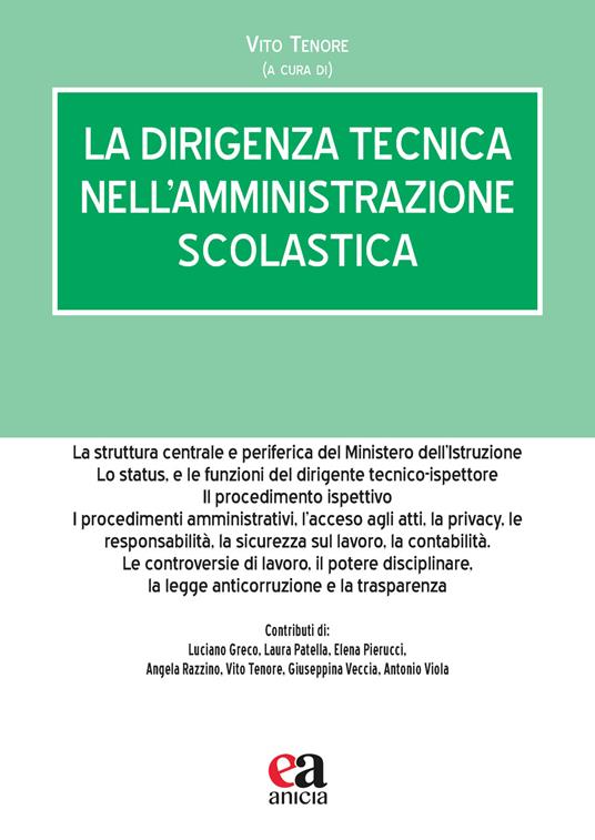La dirigenza tecnica nell'amministrazione scolastica - copertina