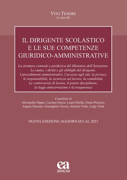 Il dirigente scolastico e le sue competenze giuridico-amministrative - copertina