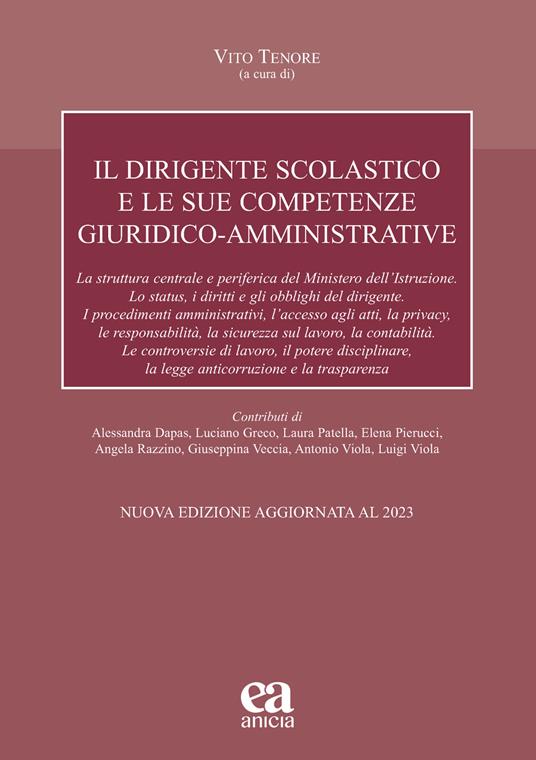 Il dirigente scolastico e le sue competenze giuridico-amministrative - copertina