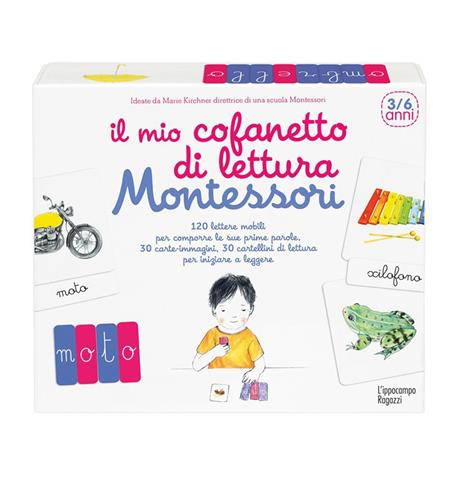Il mio cofanetto di lettura Montessori. Con Carte - Marie Kirchner - copertina