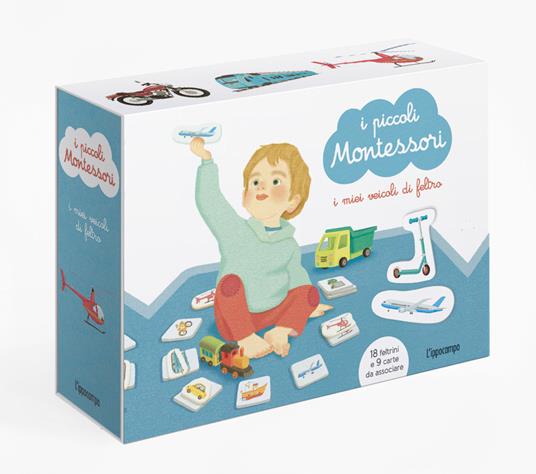 I miei veicoli in feltro. I piccoli Montessori. Ediz. a colori. Con Prodotti vari - Delphine Roubieu - copertina