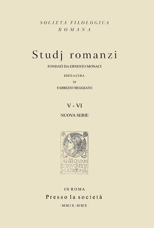 Studj romanzi. Nuova serie. Vol. 5-6 - copertina