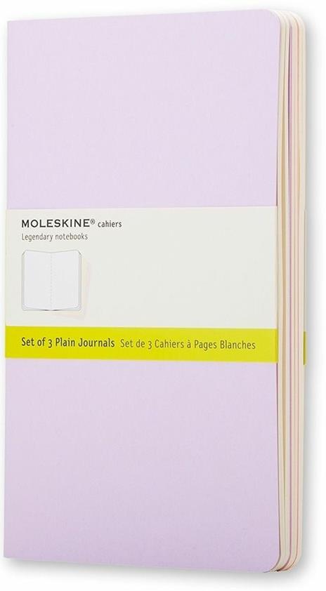 Taccuino Cahier Moleskine pocket a pagine bianche Tris pastello. Set da 3