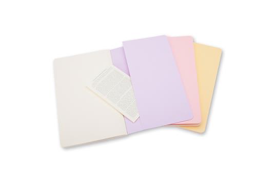 Taccuino Cahier Moleskine pocket a pagine bianche Tris pastello. Set da 3 - 3