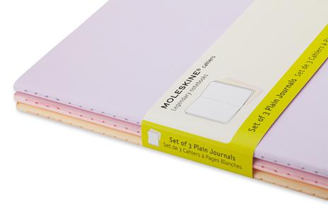 Taccuino Cahier Moleskine pocket a pagine bianche Tris pastello. Set da 3 - 4