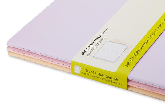 Taccuino Cahier Moleskine pocket a pagine bianche Tris pastello. Set da 3 - 4