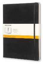 Image of Taccuino Moleskine XL a righe copertina rigida nero. Black