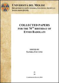 Collected papers for the 70th birthday of Ennio Badolati - Sandra Ciccone - copertina