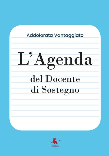 Agenda del docente di sostegno - Addolorata Vantaggiato - copertina
