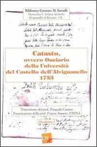 Catasto, ovvero Onciario della Università del Castello dell'Avignanello 1753 - copertina