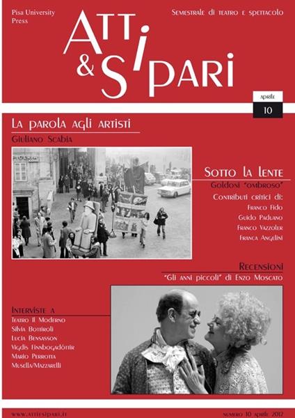 Atti & sipari (2012). Vol. 10 - copertina