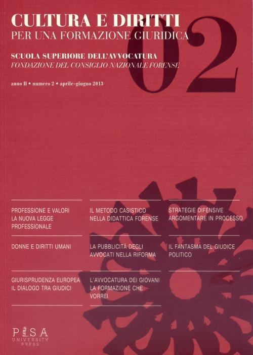 Cultura e diritti. Per una formazione giuridica (2013). Vol. 2 - copertina