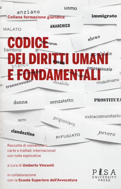 Codice dei diritti umani e fondamentali - copertina