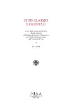 Studi classici e orientali (2014). Vol. 60