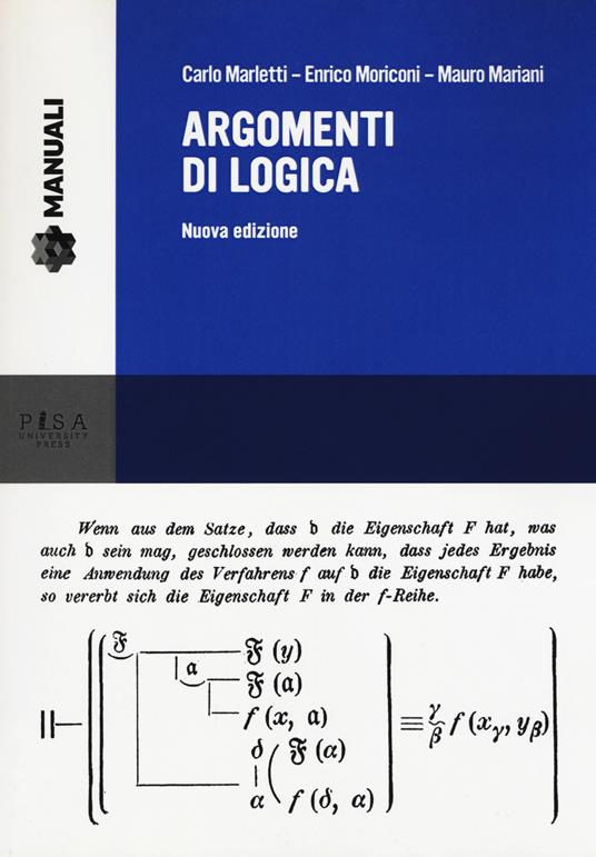 Argomenti di logica. Nuova ediz. - Carlo Angelo Marletti,Enrico Moriconi,Mauro Mariani - copertina
