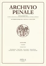 Archivio penale. Rivista quadrimestrale di diritto, procedura e legislazione penale, speciale, europea e comparata (2016)