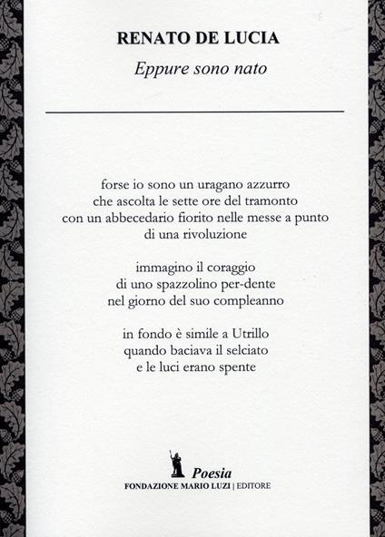 Eppure sono nato - Renato De Lucia - copertina