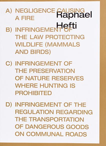 Raphael Hefti. Ediz. illustrata - Harry Burke - copertina