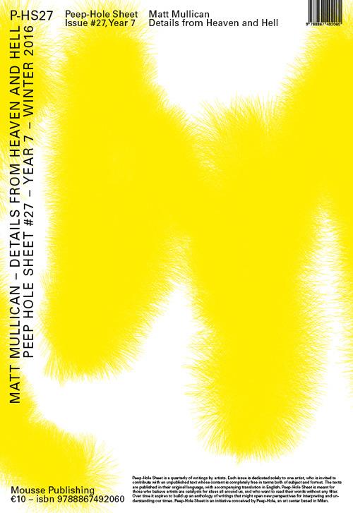 Matt Mullican. Details from heaven and hell. Peep-Hole Sheet. Vol. 27 - Matt Mullican - copertina