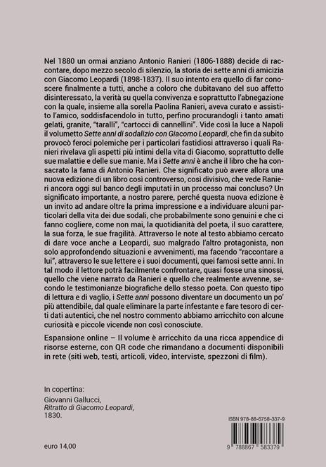 Sette anni di sodalizio con Giacomo Leopardi. Con espansione online - Antonio Ranieri - 4