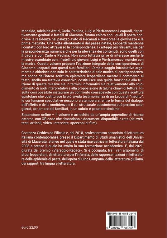 «Addio, figlio d'oro». Carteggio. Con espansione online - Giacomo Leopardi - 4