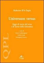 Universum versus. Saggi di teoria del verso e di teoria della letteratura