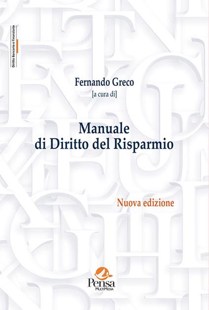 Manuale di diritto del risparmio. Nuova ediz. - copertina