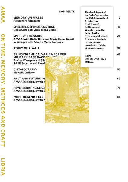 On Time, Memory, Methods and Craft. AMAA - copertina