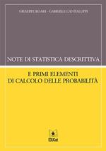 Note di statistica descrittiva e primi elementi di calcolo delle probabilità