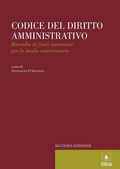Codice del diritto amministrativo - Giovanni D'Angelo - copertina