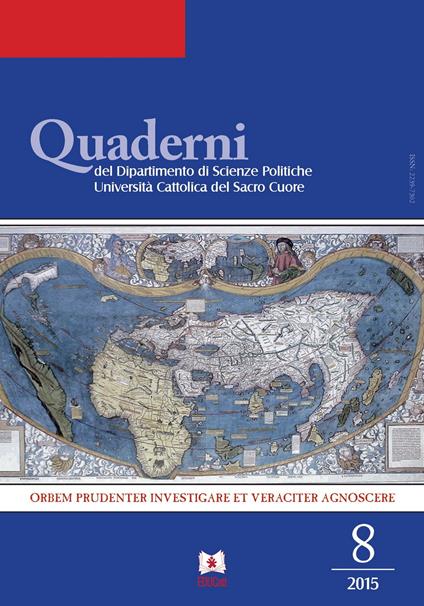 Quaderni del dipartimento di scienze politiche Università Cattolica del Sacro Cuore (2015). Vol. 8 - copertina
