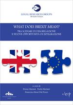 What does Brexit mean? Tra scenari di disgregazione e nuove opportunità di integrazione