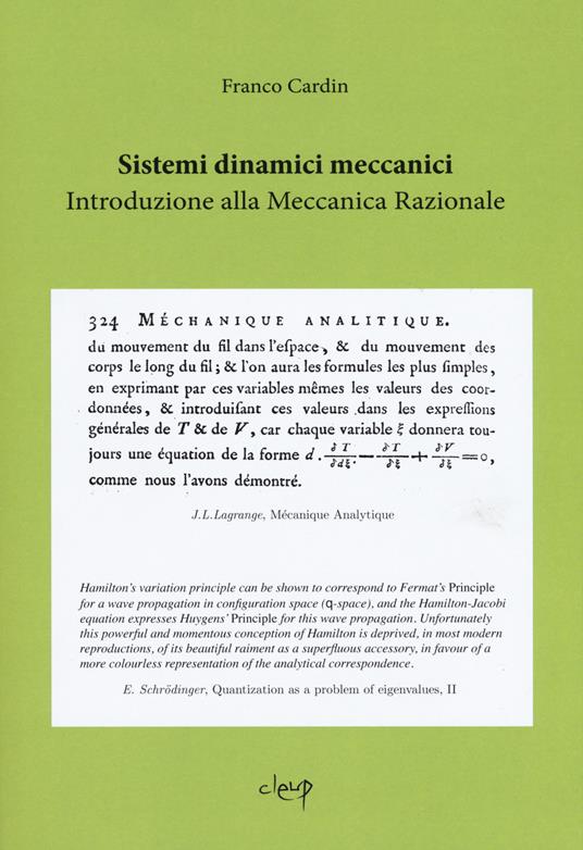 Sistemi dinamici meccanici. Introduzione alla meccanica razionale - Franco Cardin - copertina