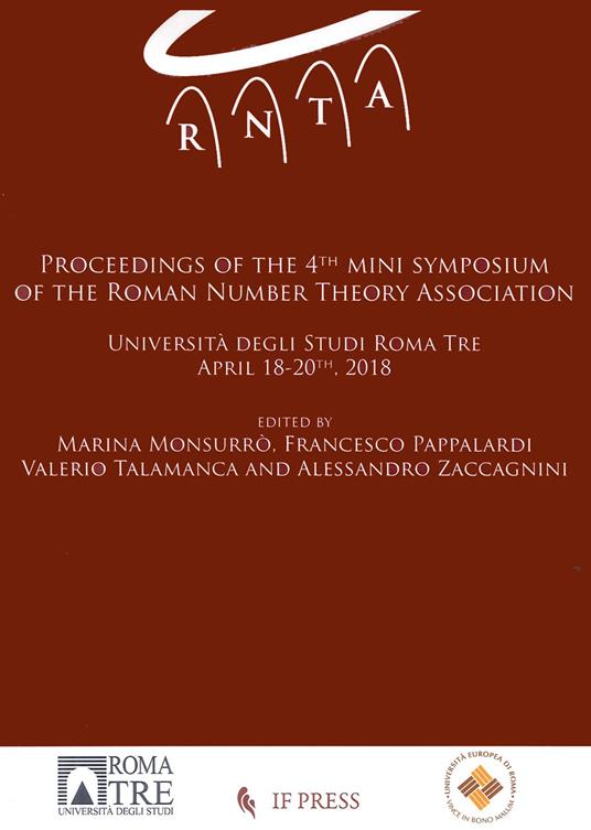 Proceedings of the 4th mini symposium of the Roman number theory Association - copertina