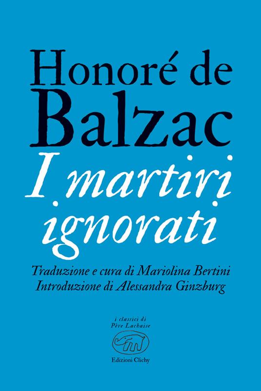 I martiri ignorati - Honoré de Balzac - copertina