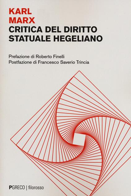 Critica del diritto statuale hegeliano - Karl Marx - copertina