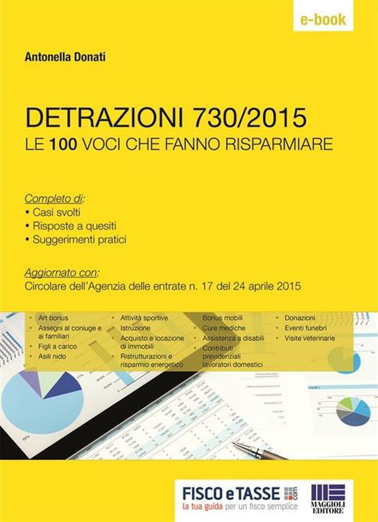 Detrazioni 730/2015 - Le 100 voci che fanno risparmiare - Antonella Donati - ebook