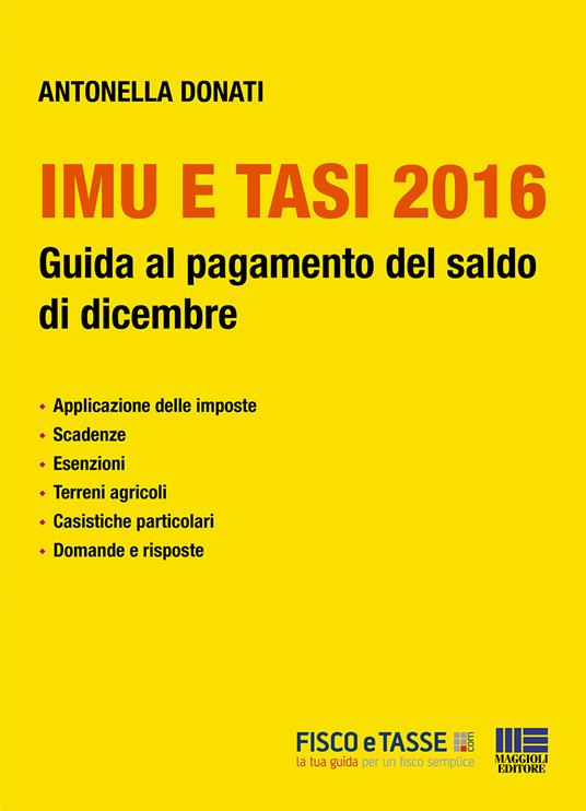Imu e Tasi 2016 - Antonella Donati - ebook