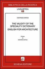 The validity of the speciality dictionary. English for architecture
