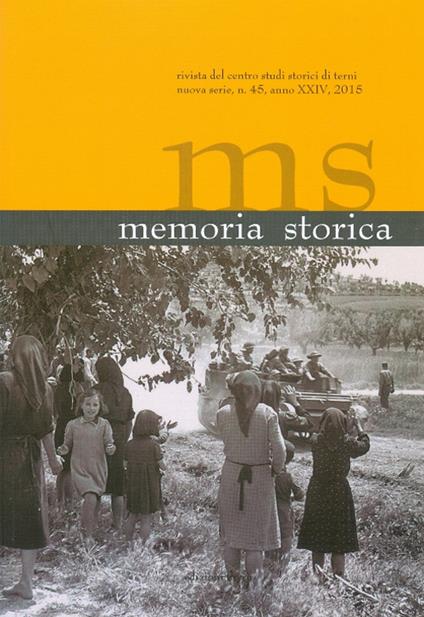 Memoria storica. Vol. 45 - copertina