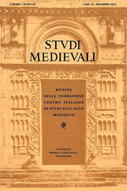 Studi medievali (2018). Vol. 59\1: Giugno. - copertina