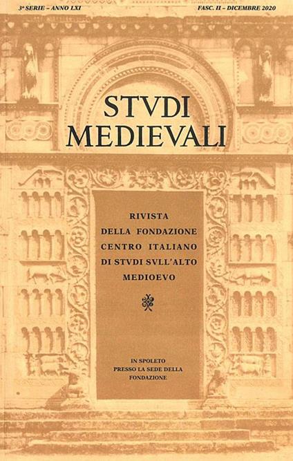 Studi medievali (2020). Vol. 2 - copertina
