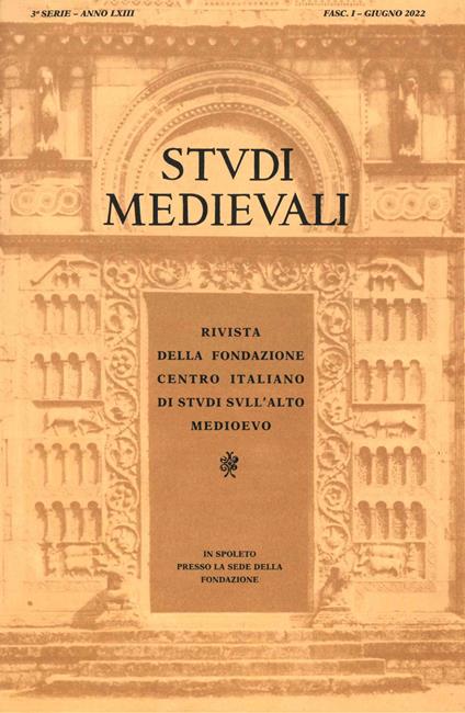 Studi medievali (2022). Vol. 2 - copertina