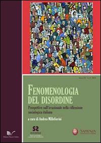 Fenomenologia del disordine. Prospettive sull'irrazionale nella riflessione sociologica italiana - copertina