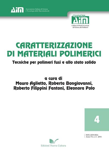 Caratterizzazione di materiali polimerici. Tecniche per polimeri fusi e allo stato solido - copertina