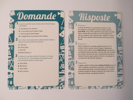 Quizzly. La grande sfida sul cinema. Carte - 3