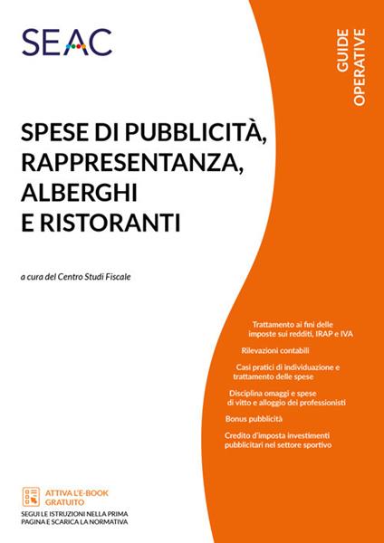Spese di pubblicità, rappresentanza, alberghi e ristoranti - copertina