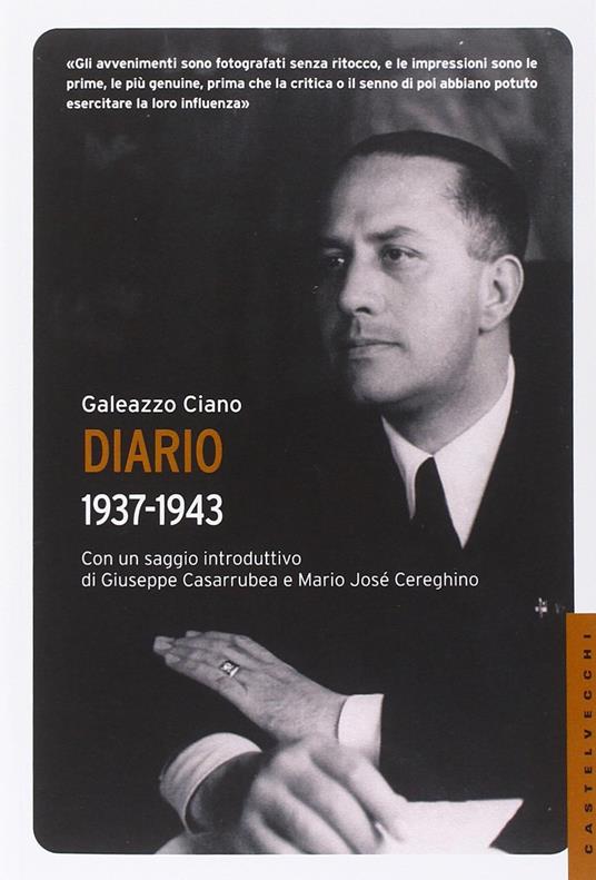 Diario 1937-1943 - Galeazzo Ciano - copertina