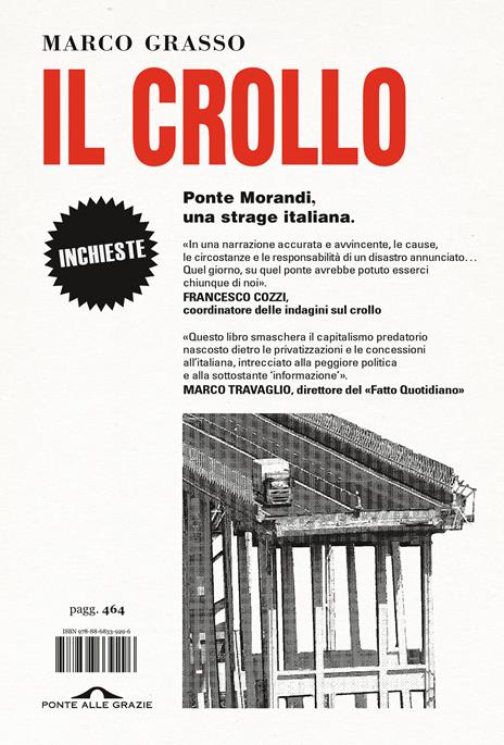 Il crollo. Ponte Morandi, una strage italiana - Marco Grasso - copertina