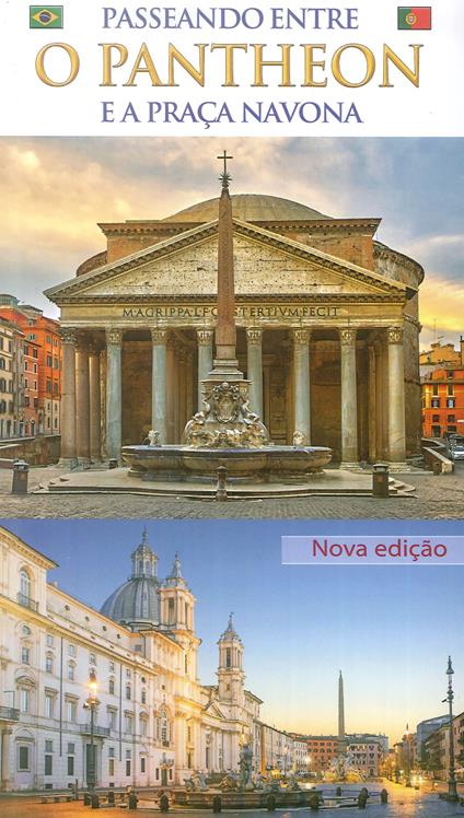 Passeggiando tra il Pantheon e Piazza Navona. Ediz. portoghese - copertina